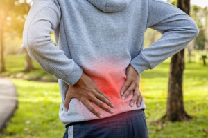 ספורטאי סובל מכאבים בגב התחתון